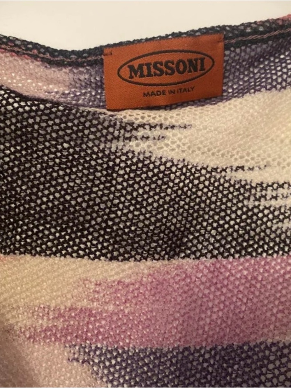 Missoni Women's Multicolor Draped V-Neck Long Sleeve Top Sz. 6 - Picture 3 of 10